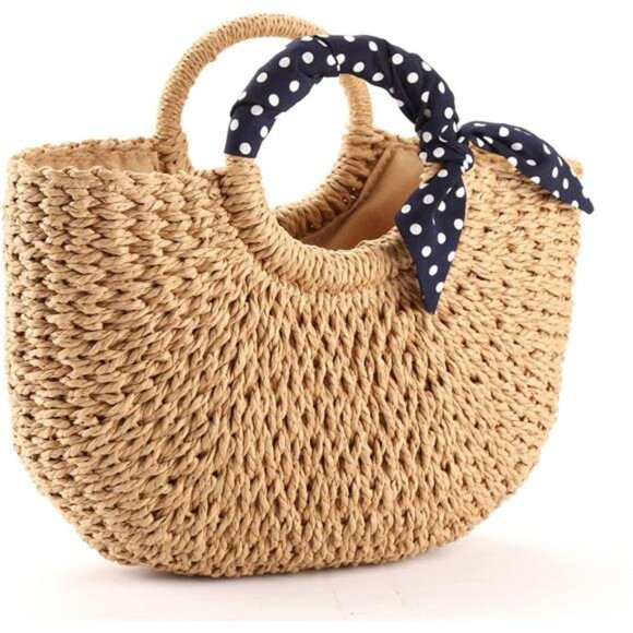 Summer Beach bag,Handmade Large Straw Tote Bag Womens Handbag - Picture 1 of 7